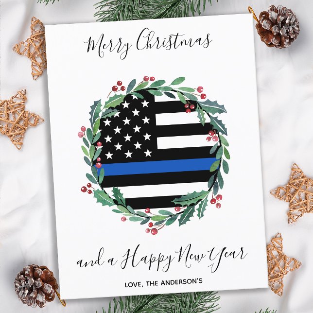 Police Thin Blue Line Christmas Budget Card (Creator Uploaded)