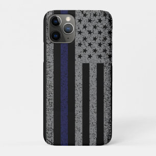 Police Thin Blue Line Flag Case-Mate iPhone Case