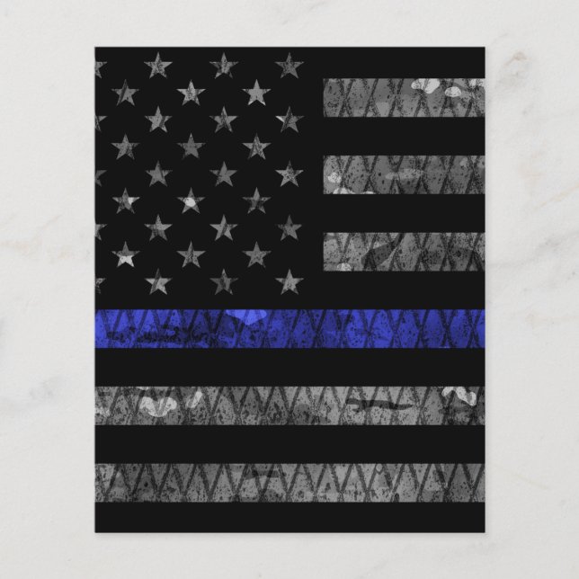 Police Thin Blue Line Flag Flyer (Front)