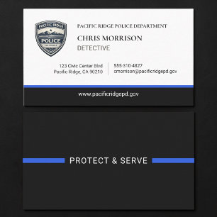 Police Thin Blue Line Logo Business Card