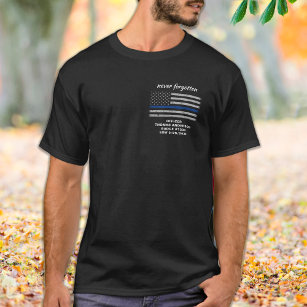 Police Thin Blue Line Personalised Memorial T-Shirt
