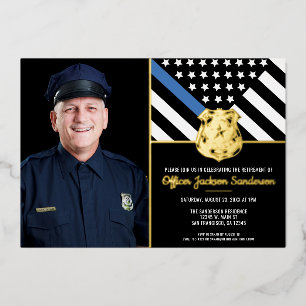 Police Thin Blue Line Photo Retirement