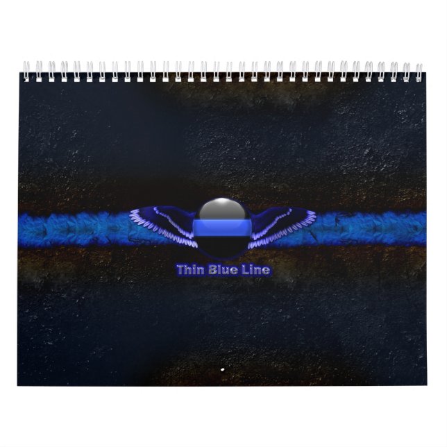 Police Thin Blue Line Wings Calendar (Cover)