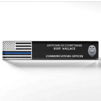 Police Thin Blue Lines Flag Desk 