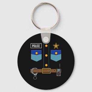 Police Uniform Costume Cool Easy Halloween Gift Key Ring