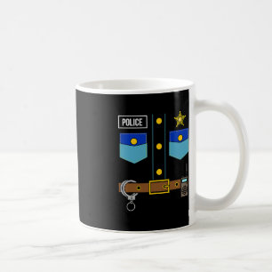 Police Uniform Costume Cool Easy Halloween Police  Coffee Mug