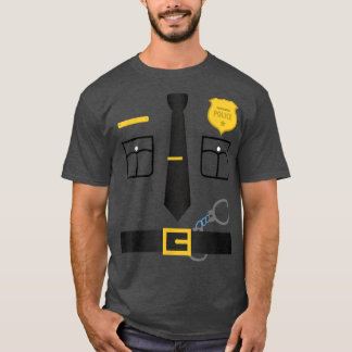 Police Uniform Costume Halloween   Kids to Adult  T-Shirt
