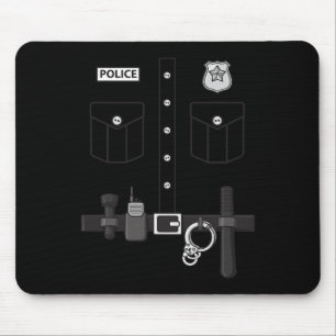 Police Uniform Halloween Kids Boys 1 Mouse Pad