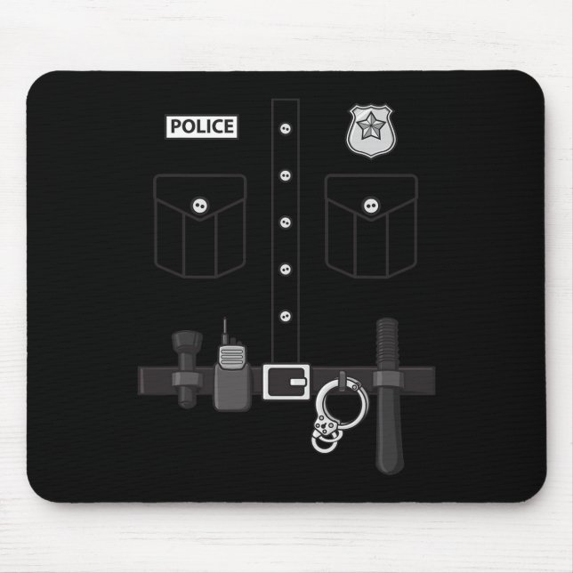 Police Uniform Halloween Kids Boys 1 Mouse Pad (Front)