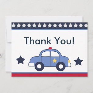 Police Vehicle/Cop Car Hero Thank You Cards