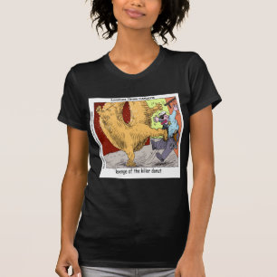 Police Vs Doughnut Funny Cartoon T-Shirt
