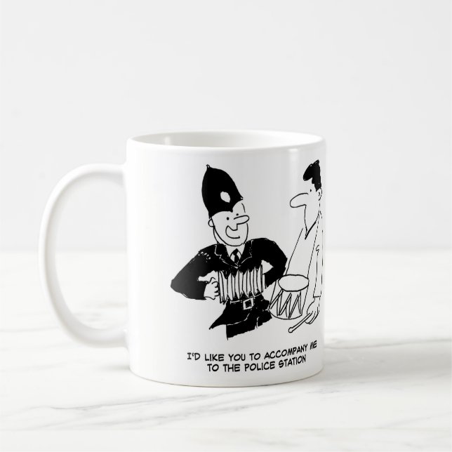 Police wants Man to accompany him Coffee Mug (Left)