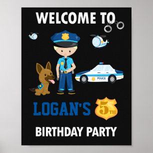 Police welcome party sign K9 Police dog
