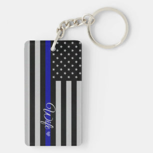 Police Wife Flag Key Ring