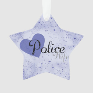 Police Wife Star Ornament