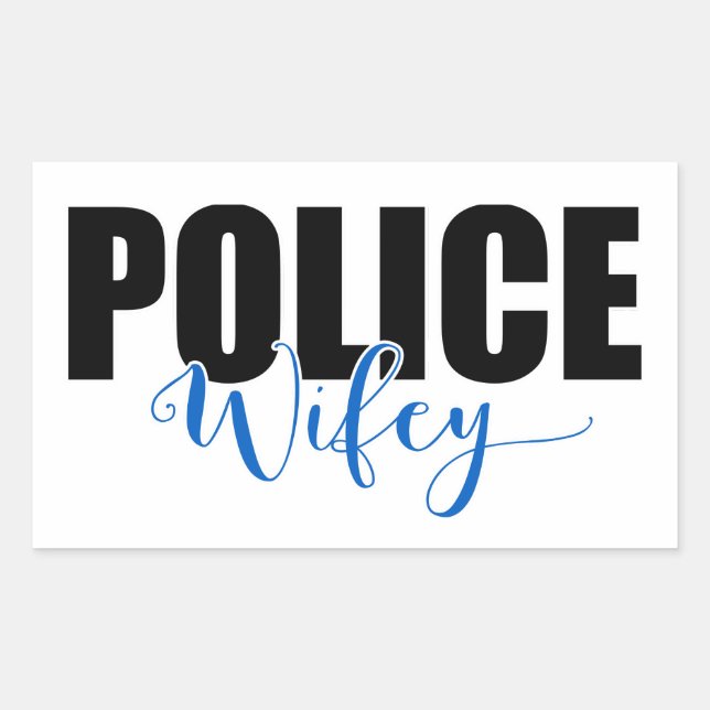 Police Wifey Rectangular Sticker (Front)