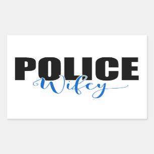Police Wifey Rectangular Sticker
