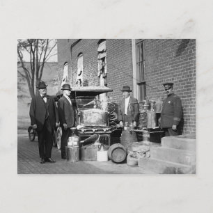 Police With Confiscated Still, 1922 Postcard