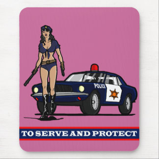 POLICE WOMAN1 MOUSE PAD