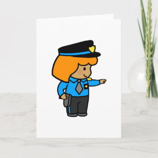Police Woman Card