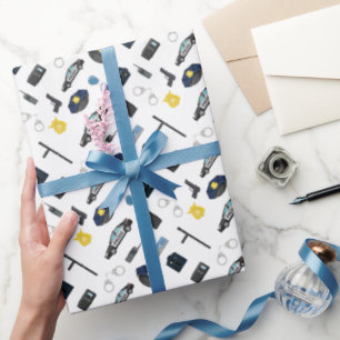 Police Wrapping Paper, Law Enforcement Gift Wrap