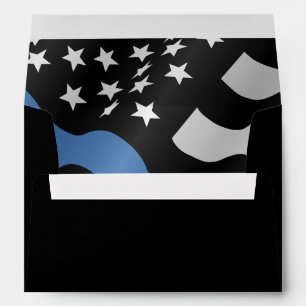 PoliceGraduation Law Enforcement Blue Line Flag Envelope