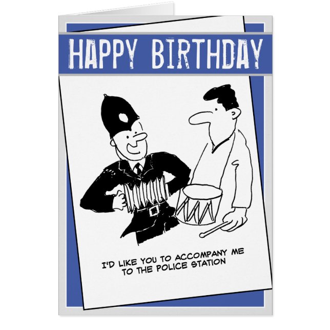 Policeman asks man to accompany him￼ (Front)