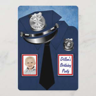 Policeman Birthday Party Invitation