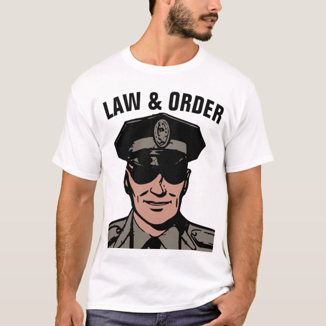 POLICEMAN COP LAW & ORDER T-SHIRTS (Front)