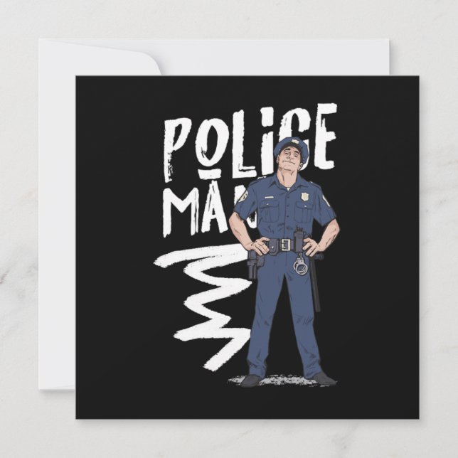 Policeman Cop Police Officer Gift Invitation (Front)