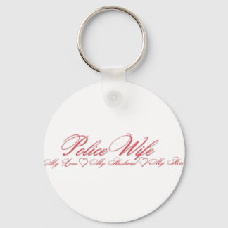 Policeman Husband Hero Key Ring