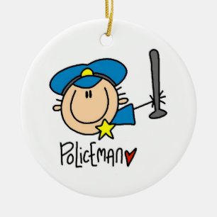 Policeman Occupation Ceramic Ornament
