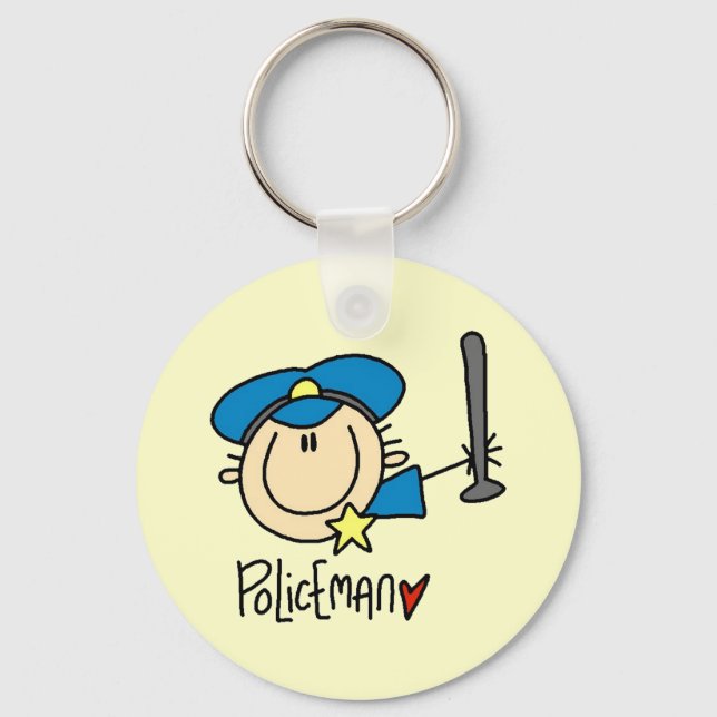 Policeman Occupation Key Ring (Front)