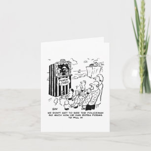 Policeman Punch & Judy Show Card
