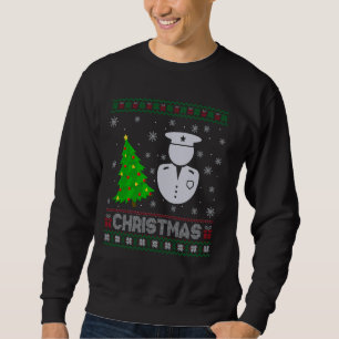 Policeman Xmas Tree Lighting Ugly Christmas Sweate Sweatshirt