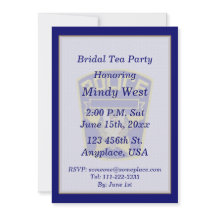 Policemans Bridal Shower Tea Party Invite