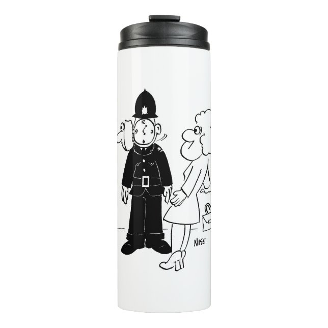 Policeman's Cuckoo Clock Helmet Thermal Tumbler (Front)