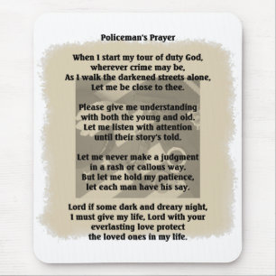Policeman's Prayer Mouse Pad