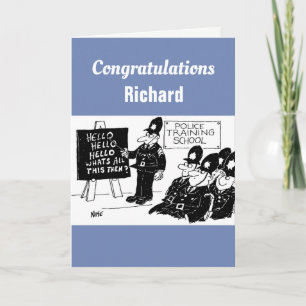 Policemen at Police Training School Card