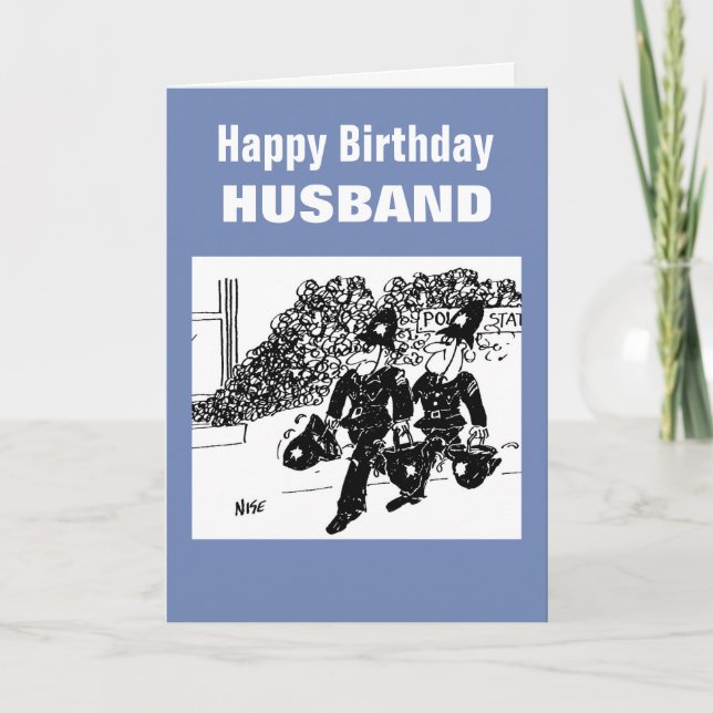 Policemen Deal with a Fire at the Police Station Card (Front)