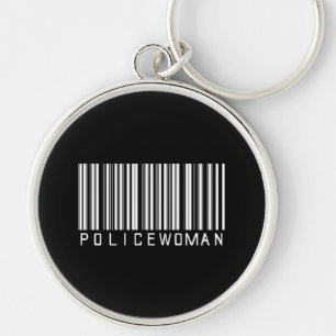 Policewoman Bar Code Key Ring