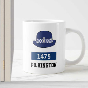 Policewoman Gift. UK Police WPC Hat Large Coffee Mug