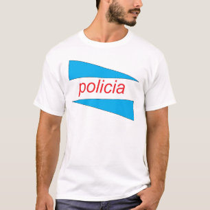 POLICIA with blue wedges shirt