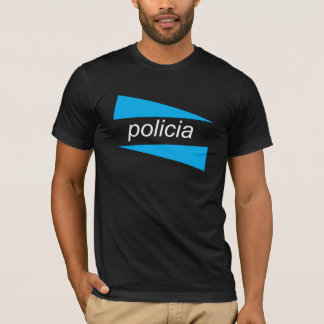 POLICIA with blue wedges shirt