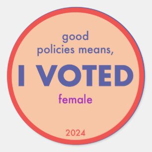 Policies I Voted Sticker Sheet