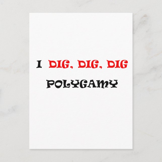 POLIGAMY POSTCARD (Front)