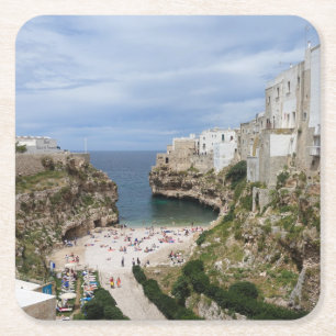 Polignano a Mare city beach in Puglia coaster