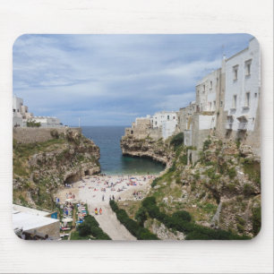 Polignano a Mare city beach in Puglia mousepad