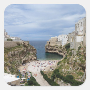 Polignano a Mare city beach in Puglia sticker
