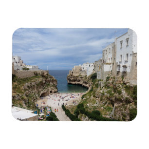 Polignano a Mare city beach rectangular magnet